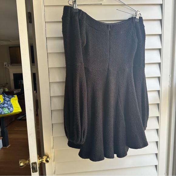 Black Mini Sweater Dress - Picture 2 of 6